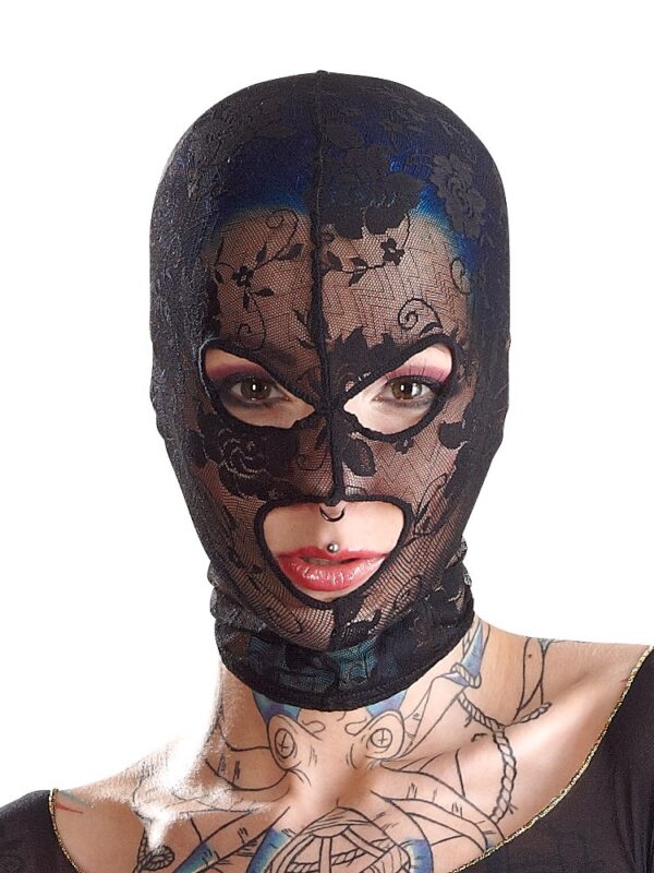 Bad Kitty Bad Kitty Spitzenkopfmaske mit Augen-/Mundöffnung