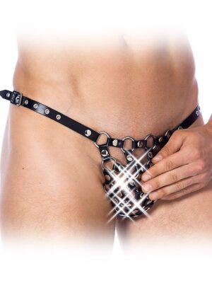 Rimba Leder-Riemenstring mit Ringen