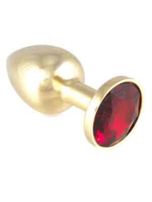 Rimba Buttplug mit rotem Kristall (140g)