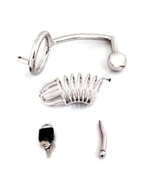 SinEros Chastity Cage with Screw: Keuschheitskäfig mit 50mm Ring