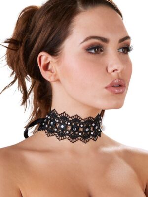 Cottelli Collection Spitzenhalsband mit Strass