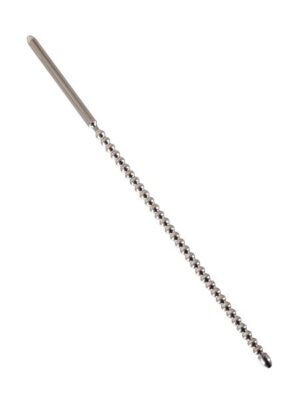 Penis Plug Dip Stick Ribbed: Edelstahl-Dilator (6mm)