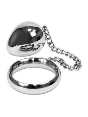 Rimba Donut Ring Anal Egg: Edelstahl-Penisring mit Analplug (40mm)