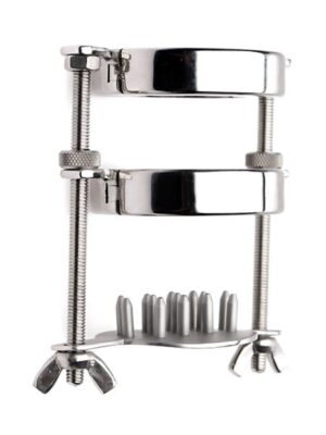 TRIUNE Triune Ball Stretcher with Spiked Crusher: Edelstahl-Hodenzwinge