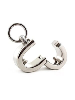 Black Label Black Label Stainless Steel Testickle Shakle with Spikes: Edelstahl-Hodenstre...